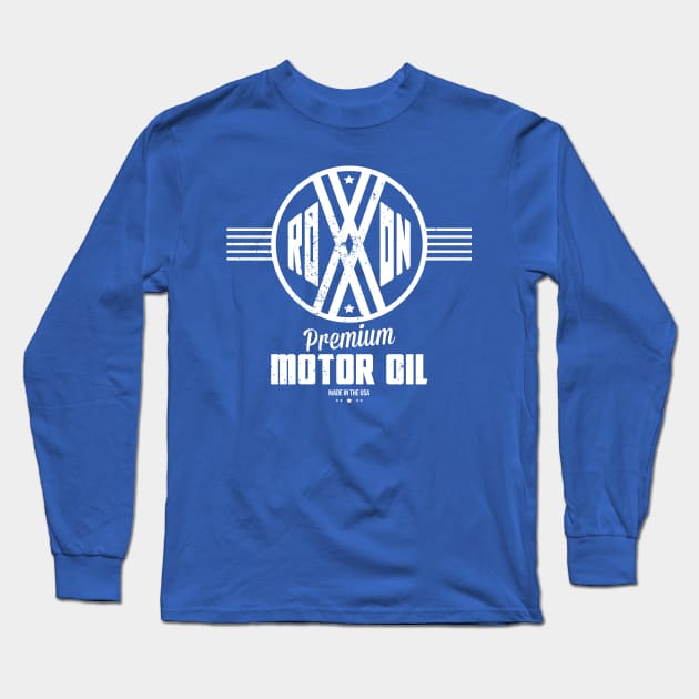 Roxxon Premium Motor Oil (aged look) Long Sleeve T-Shirt by MoviTees.com